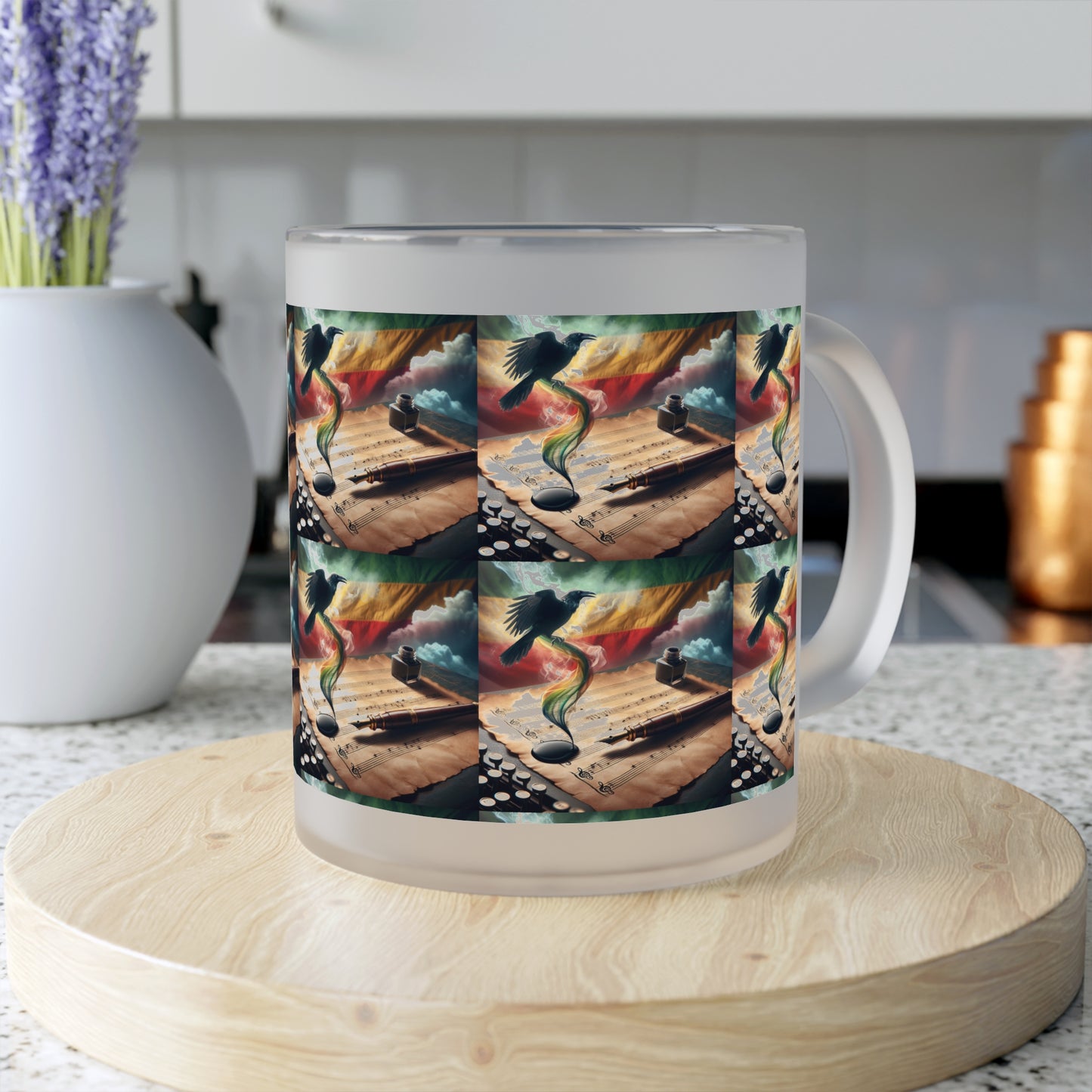 Essence Of Life Frosted Glass Mug