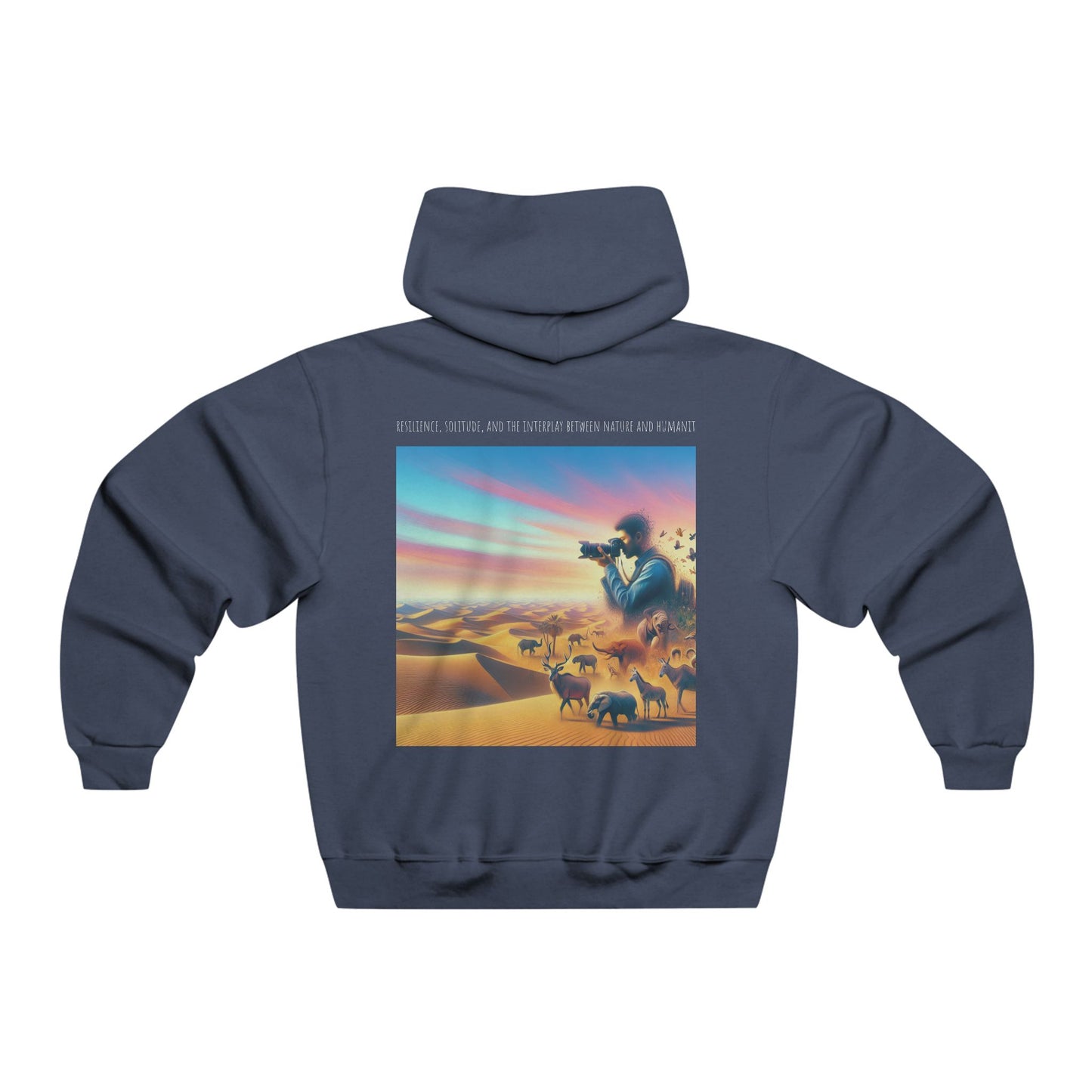 Resilience, solitude, and the interplay between nature and humanity.Hooded Sweatshirt