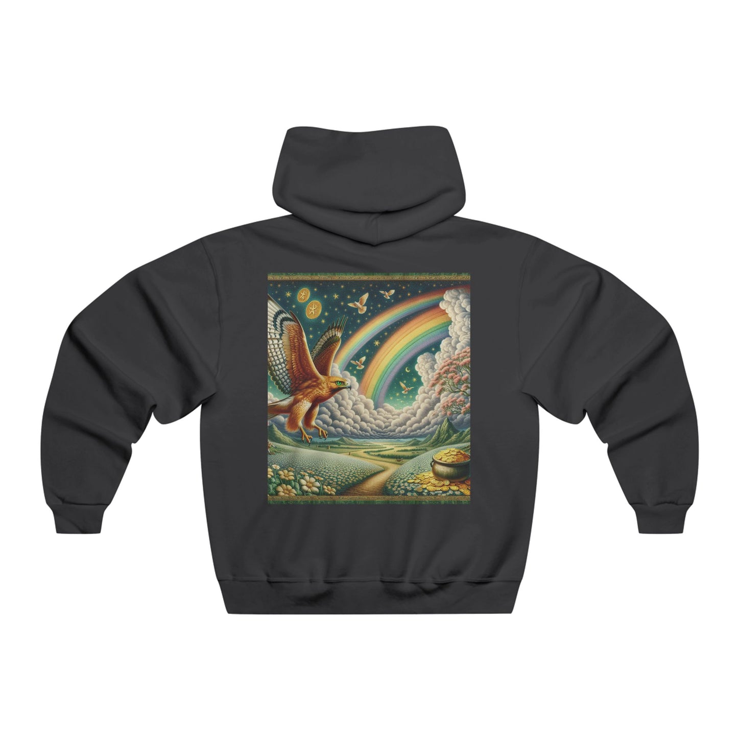 "In the wake of the rainbow’s light, I found a pot of gold, but it was the wings of freedom that truly made me soar."Hooded Sweatshirt