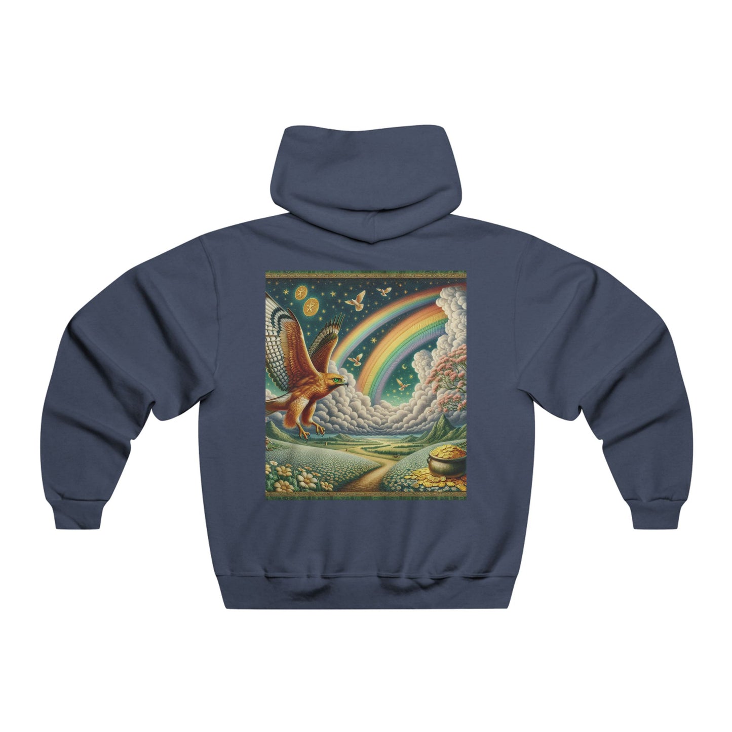 "In the wake of the rainbow’s light, I found a pot of gold, but it was the wings of freedom that truly made me soar."Hooded Sweatshirt