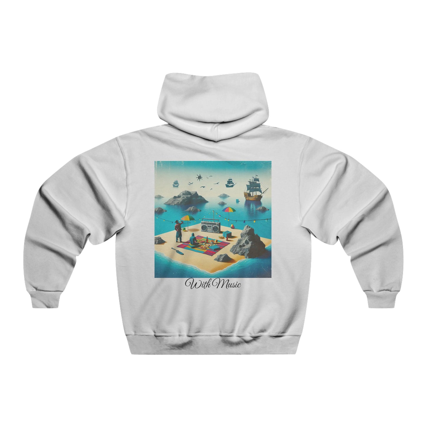 Isolated In a Pirates paradise With Music  Hooded Sweatshirt