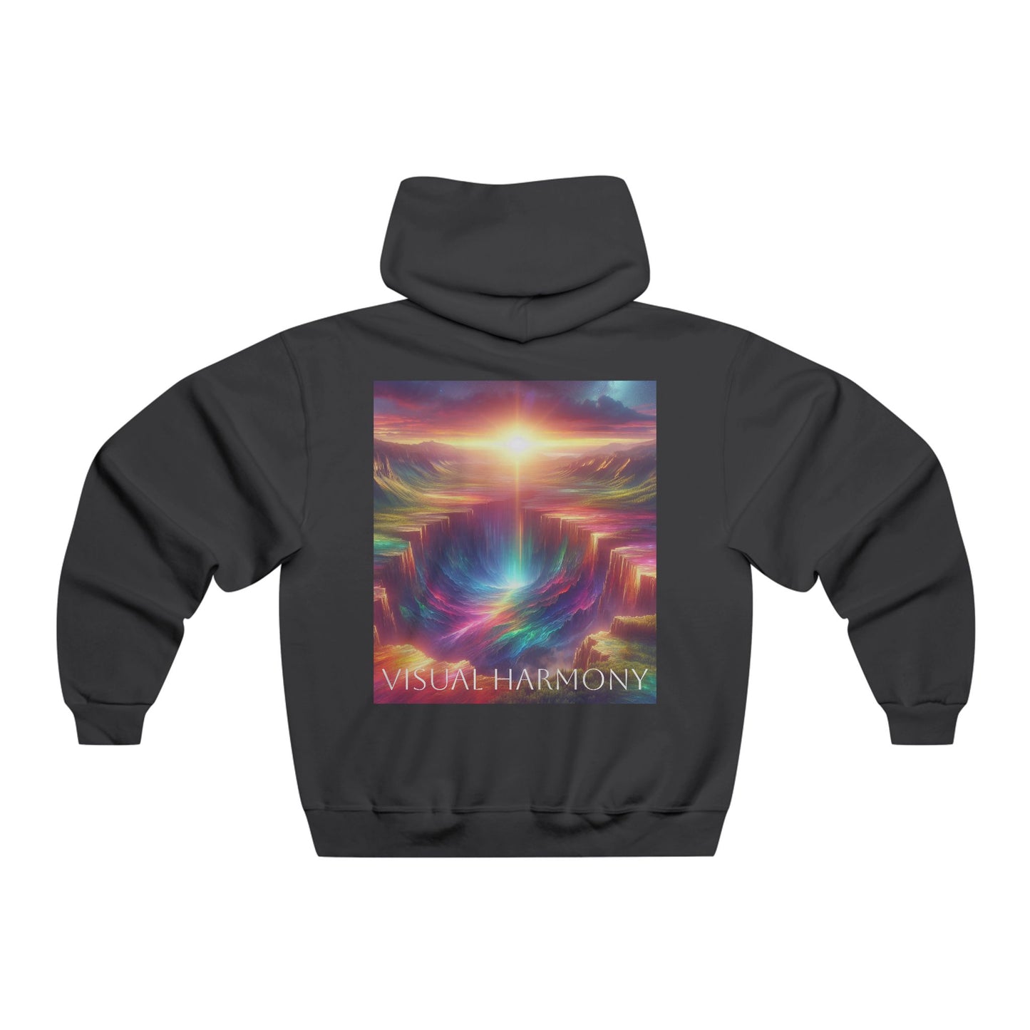 Through the prism of perception, we see the world in vibrant colors Visual Harmony Hooded Sweatshirt