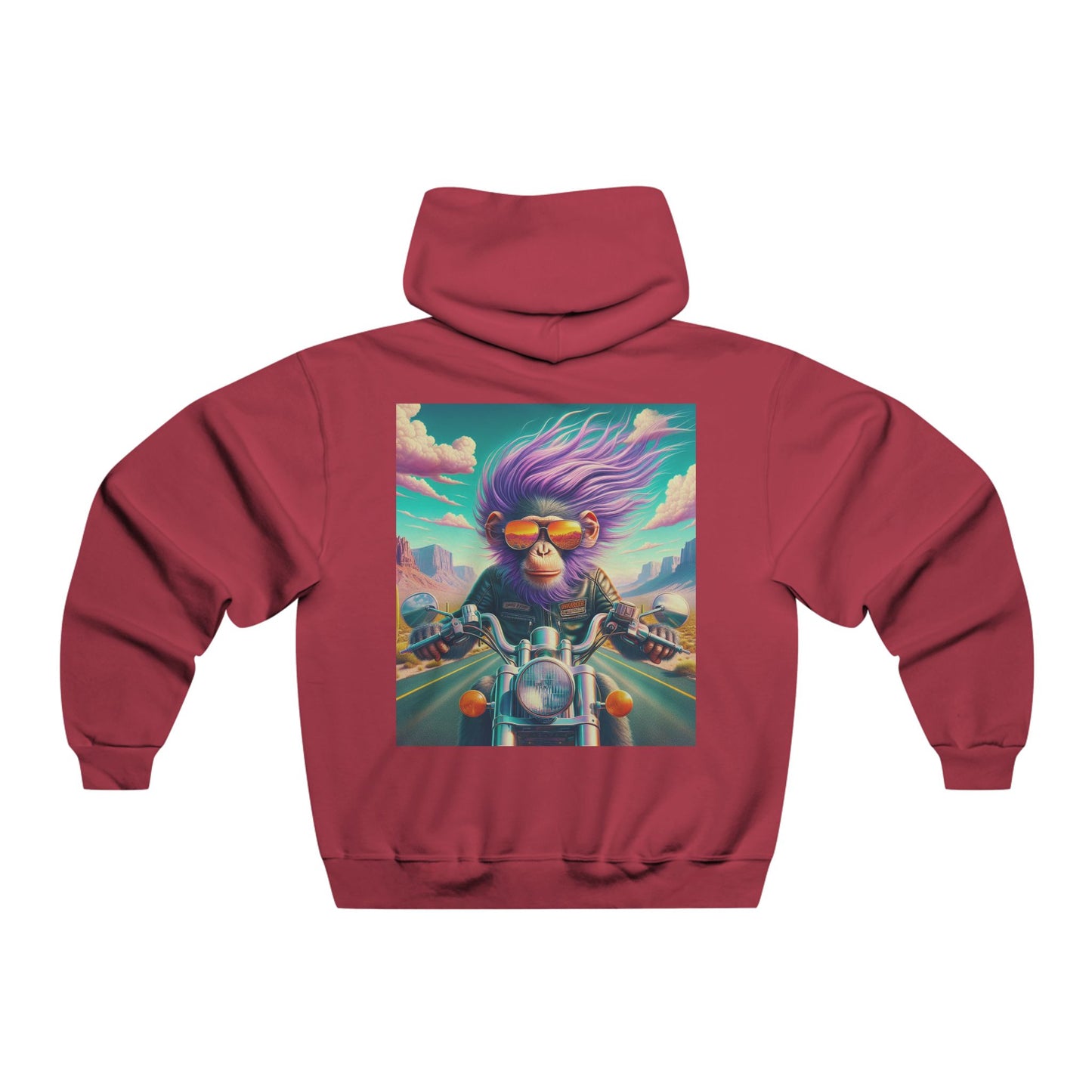 "Purple hair, neon skies, and a motorcycle that eats the stars for breakfast."Hooded Sweatshirt