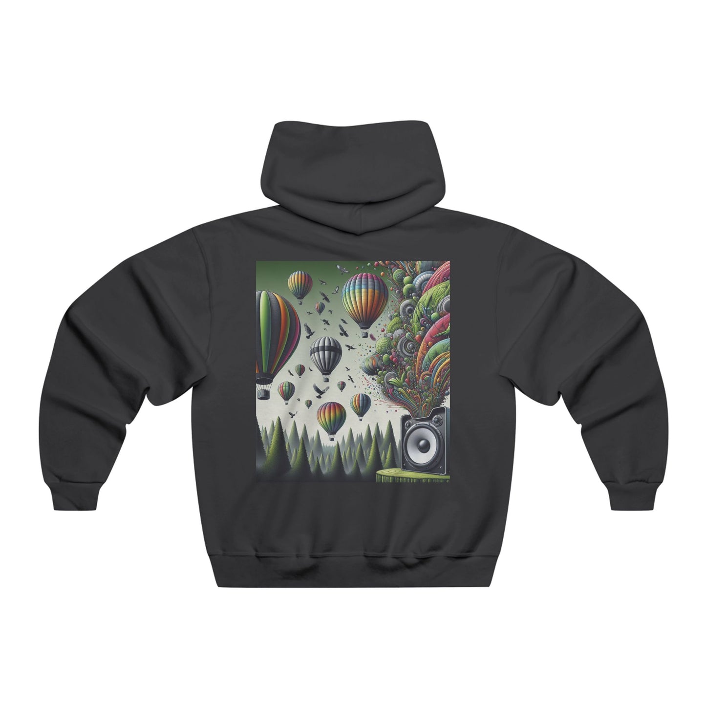 Where The Bass Drops, The Balloons Rise Hooded Sweatshirt