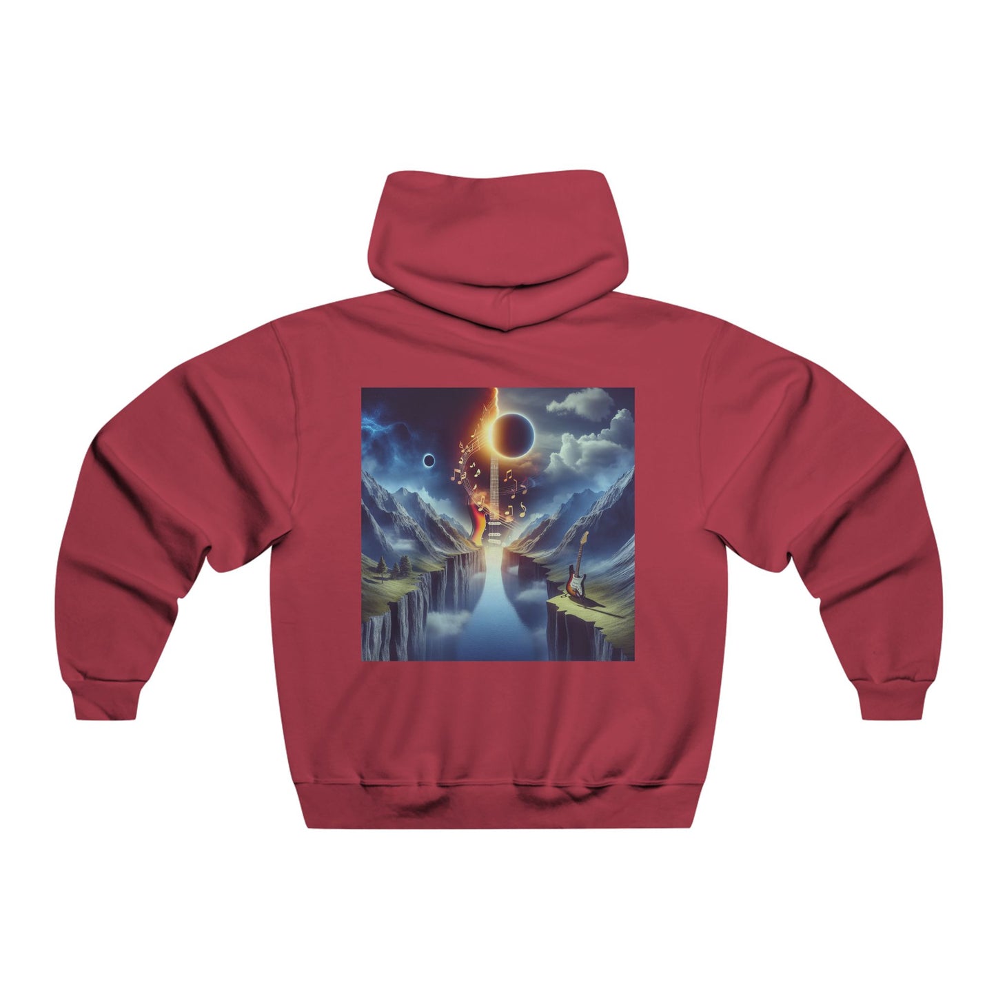 Strumming Thru Shadows Like an Eclipse Over Earth Hooded Sweatshirt
