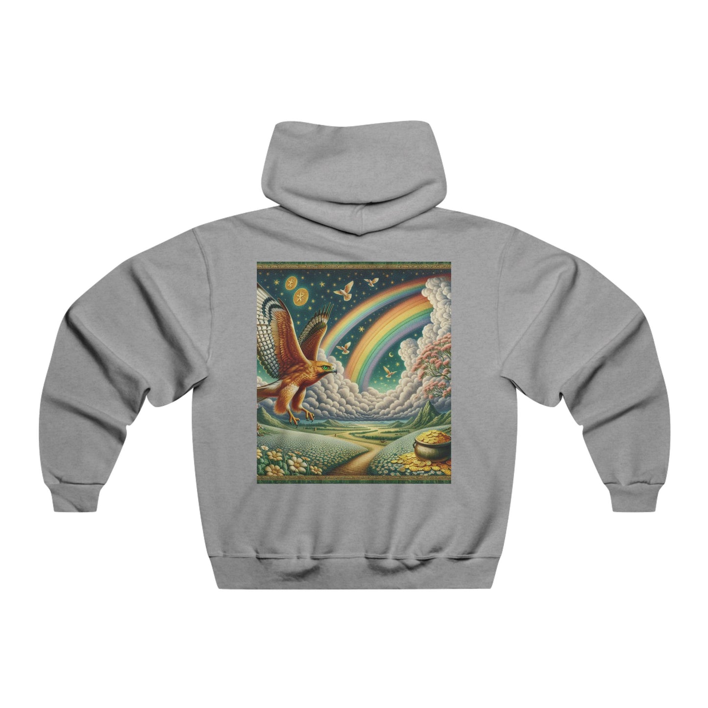 "In the wake of the rainbow’s light, I found a pot of gold, but it was the wings of freedom that truly made me soar."Hooded Sweatshirt