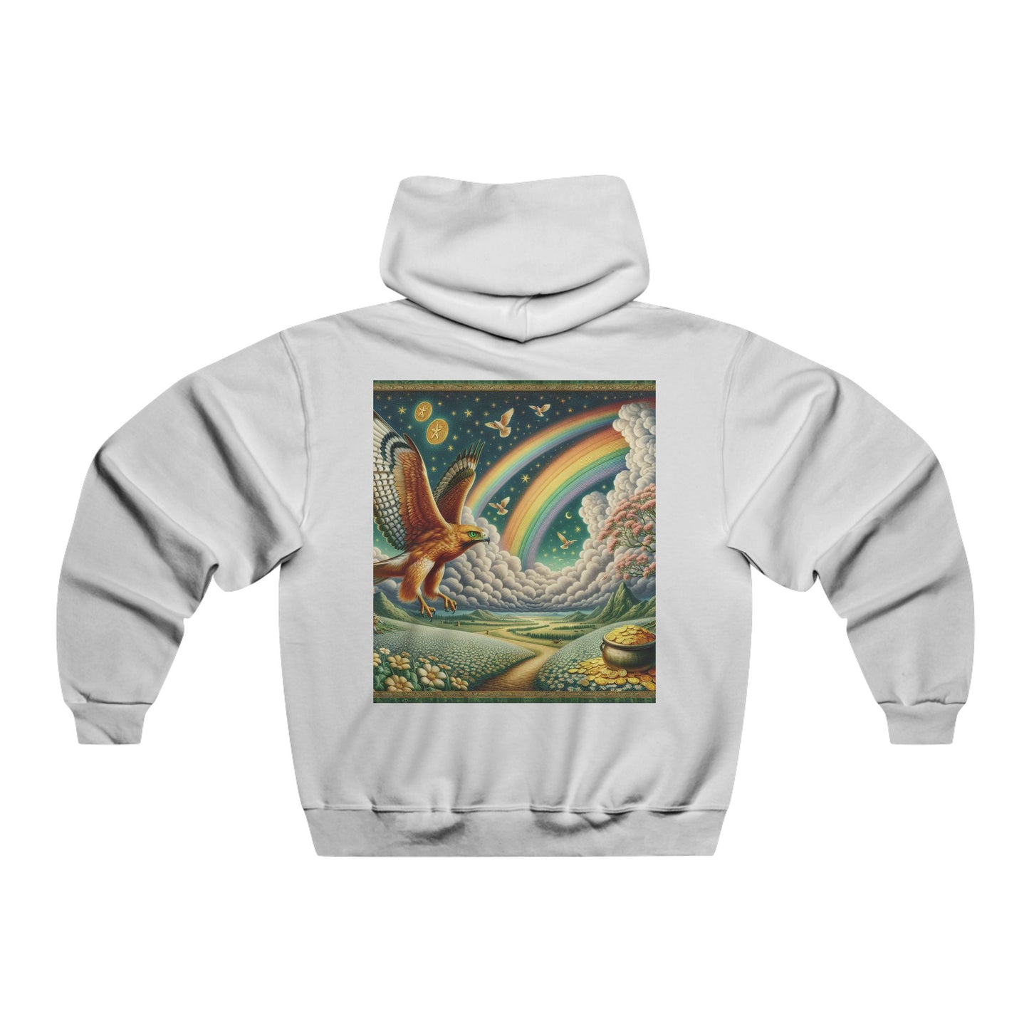 "In the wake of the rainbow’s light, I found a pot of gold, but it was the wings of freedom that truly made me soar."Hooded Sweatshirt