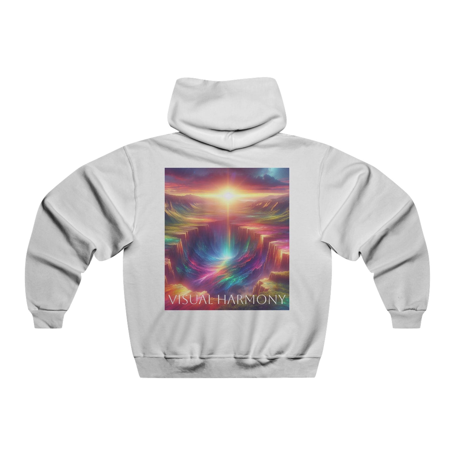 Through the prism of perception, we see the world in vibrant colors Visual Harmony Hooded Sweatshirt
