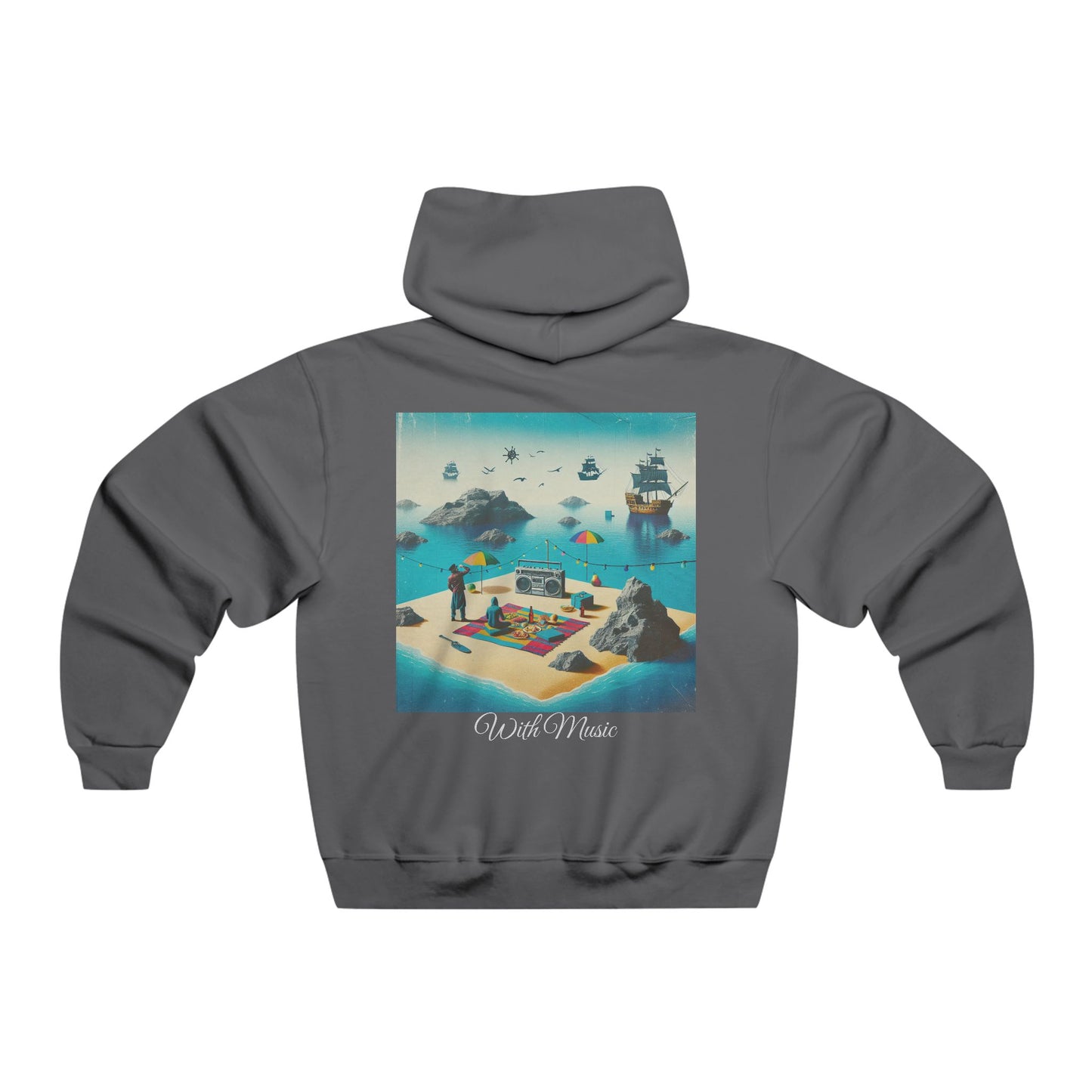 Isolated In a Pirates paradise With Music  Hooded Sweatshirt