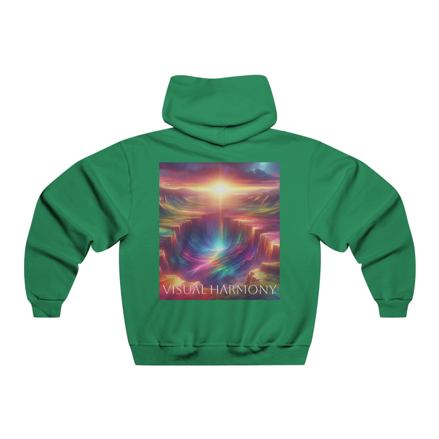 Through the prism of perception, we see the world in vibrant colors Visual Harmony Hooded Sweatshirt