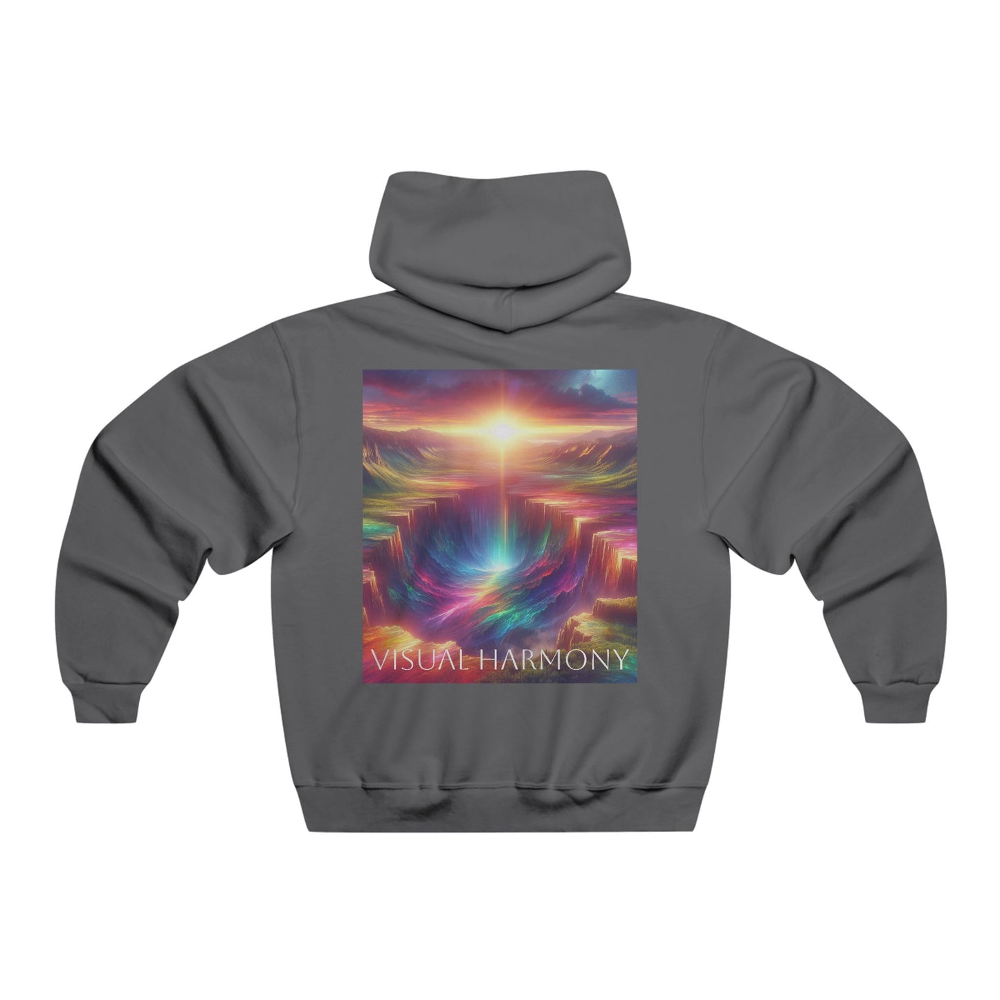 Through the prism of perception, we see the world in vibrant colors Visual Harmony Hooded Sweatshirt