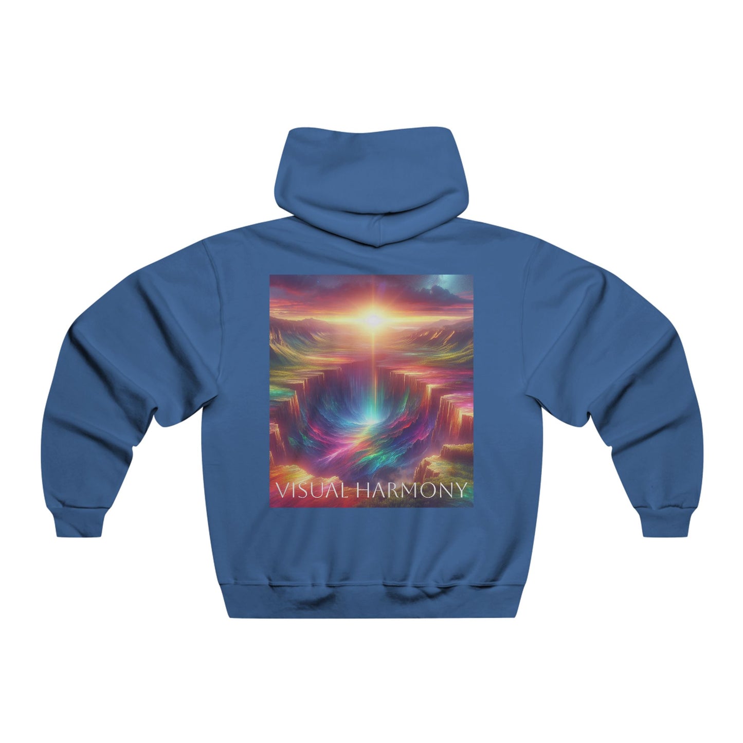 Through the prism of perception, we see the world in vibrant colors Visual Harmony Hooded Sweatshirt