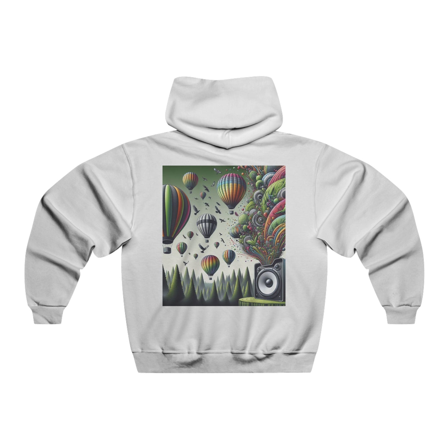 Where The Bass Drops, The Balloons Rise Hooded Sweatshirt