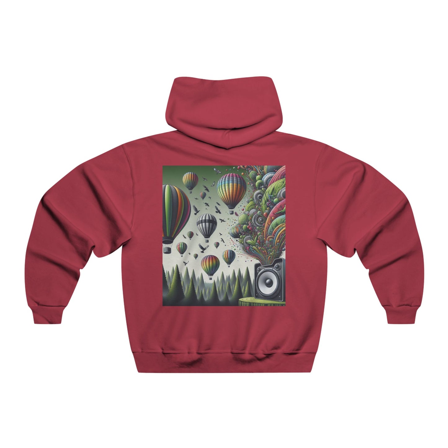 Where The Bass Drops, The Balloons Rise Hooded Sweatshirt