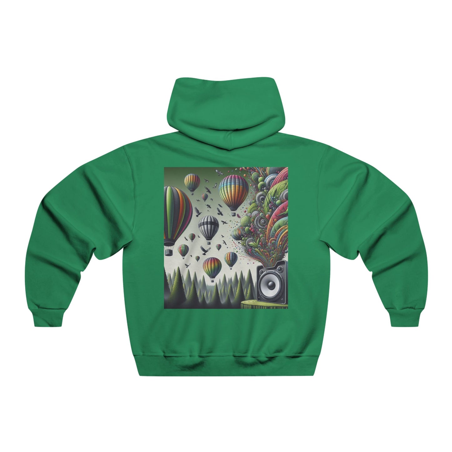 Where The Bass Drops, The Balloons Rise Hooded Sweatshirt