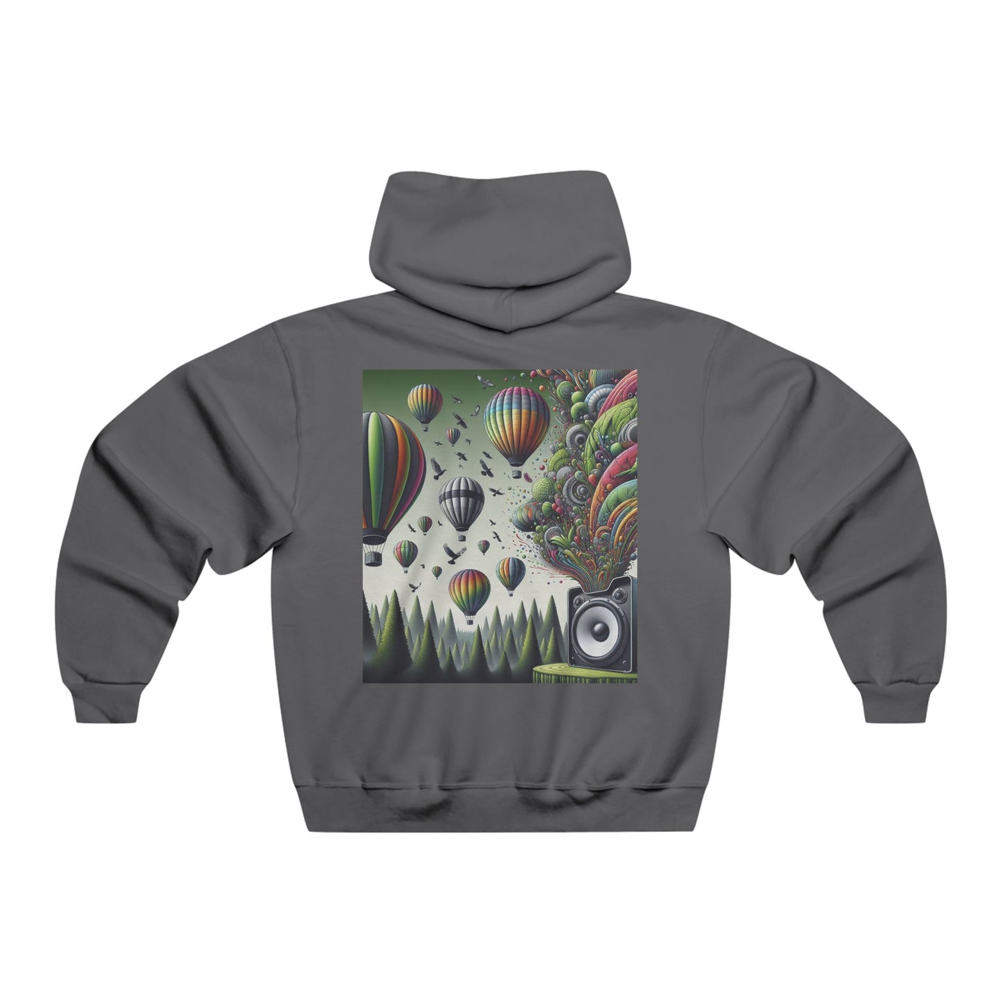 Where The Bass Drops, The Balloons Rise Hooded Sweatshirt
