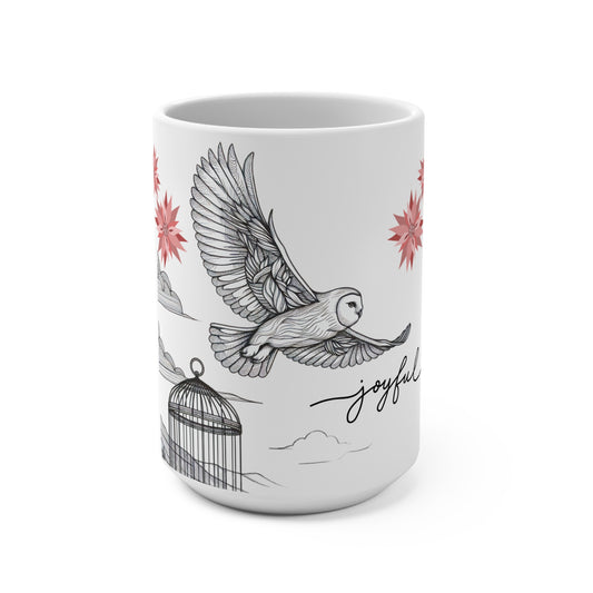 Joyful Owl Takes Flight: A Soaring Celebration of Freedom and Happiness!