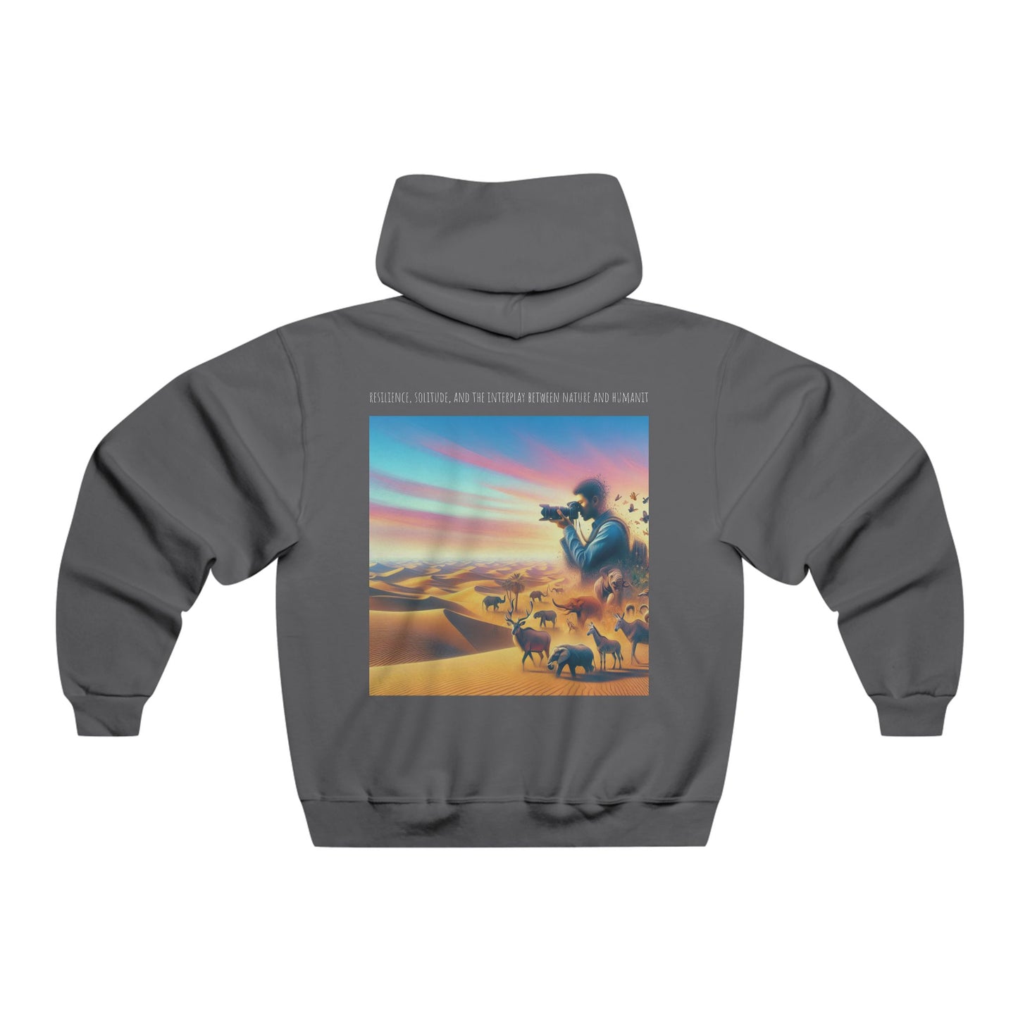 Resilience, solitude, and the interplay between nature and humanity.Hooded Sweatshirt