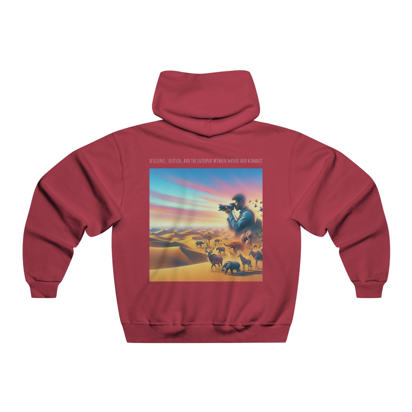 Resilience, solitude, and the interplay between nature and humanity.Hooded Sweatshirt