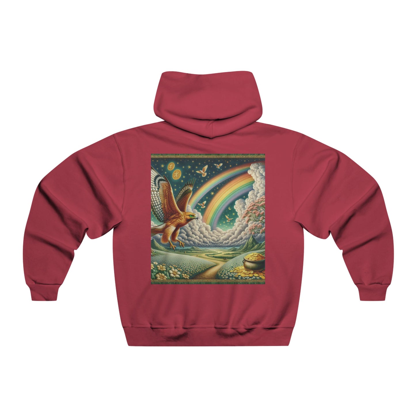 "In the wake of the rainbow’s light, I found a pot of gold, but it was the wings of freedom that truly made me soar."Hooded Sweatshirt