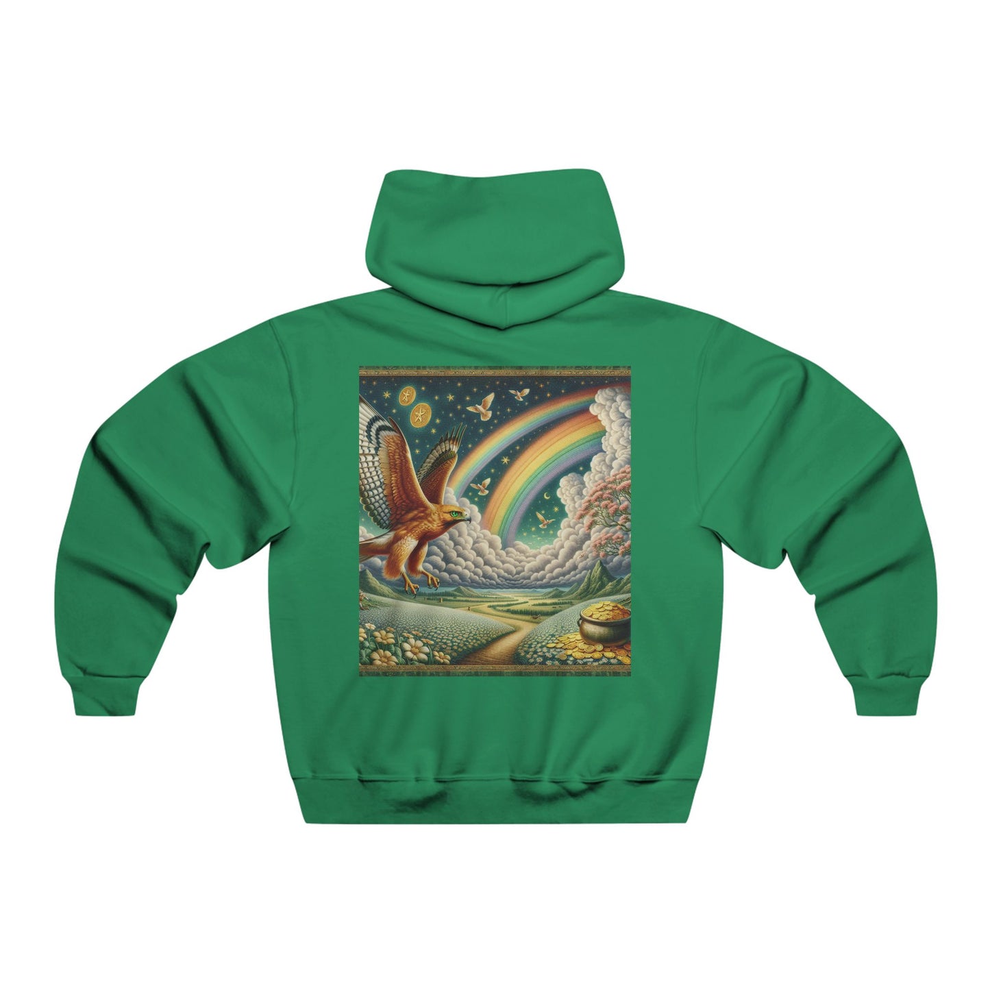 "In the wake of the rainbow’s light, I found a pot of gold, but it was the wings of freedom that truly made me soar."Hooded Sweatshirt