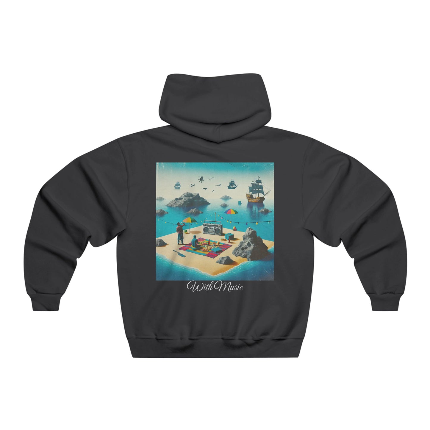 Isolated In a Pirates paradise With Music  Hooded Sweatshirt