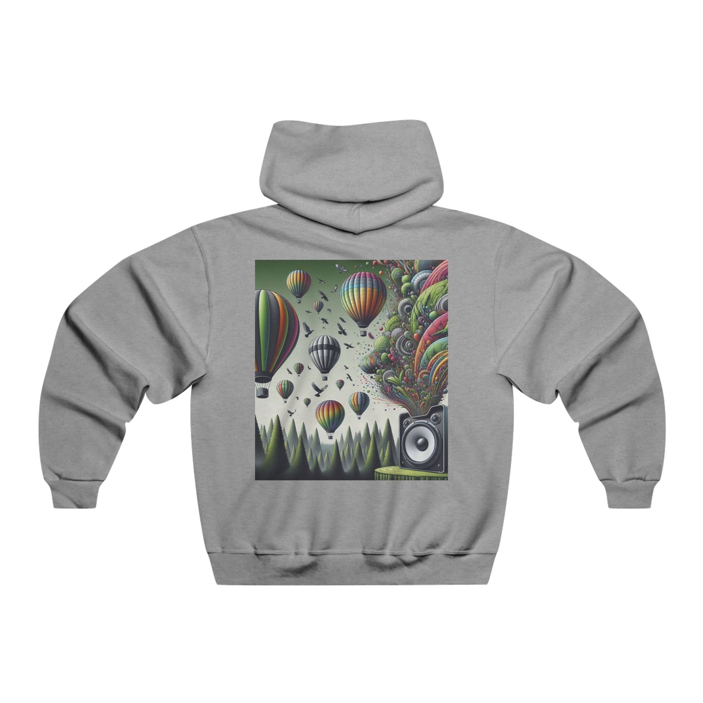Where The Bass Drops, The Balloons Rise Hooded Sweatshirt